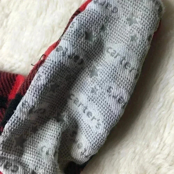 Carters Footed Onesie Red & Black Fleece Size 4T - Picture 13 of 16